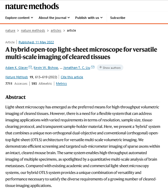 A hybrid open-top light-sheet microscope for versatile multi-scale imaging of cleared tissues