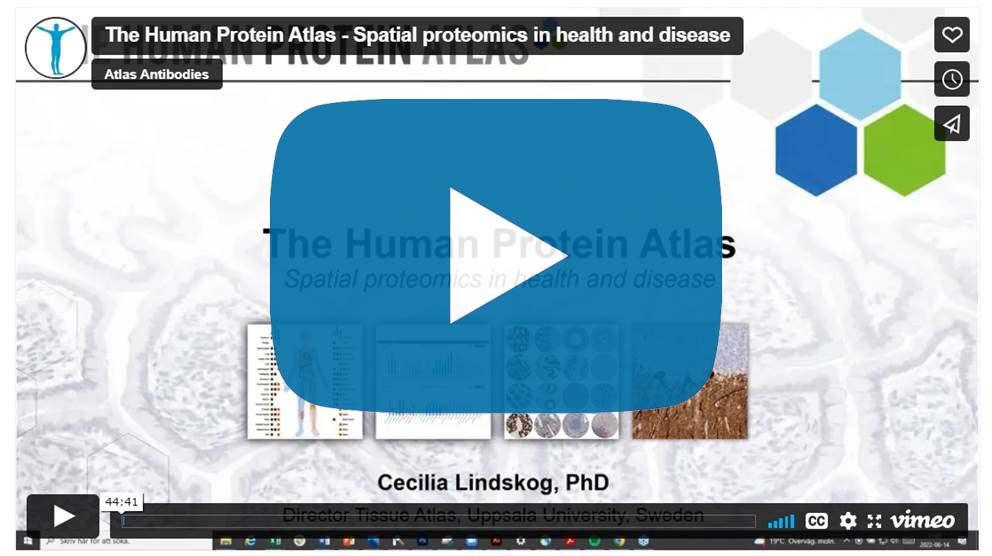Webinar: The Human Protein Atlas - Spatial proteomics in health and disease