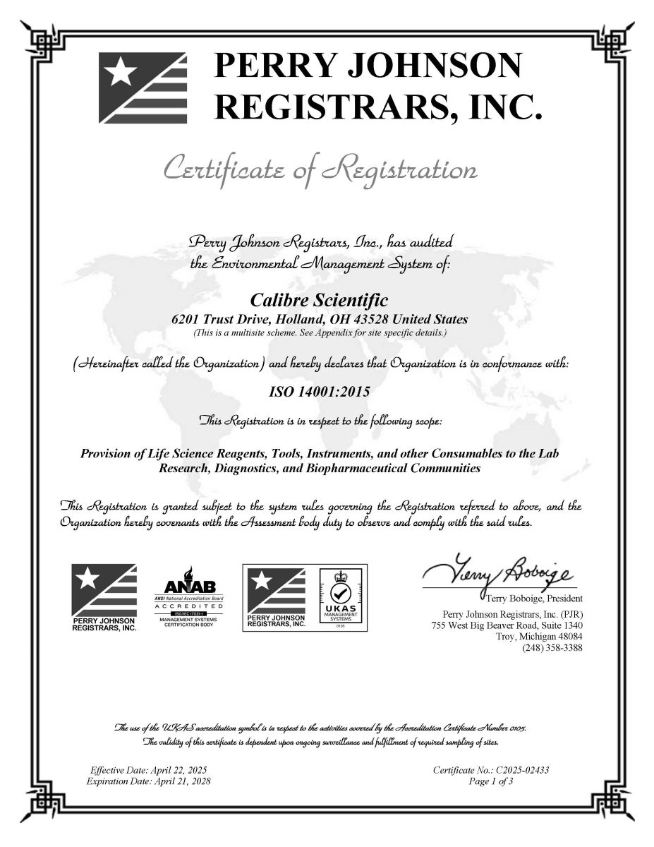 ISO 14001:2015 Certificate