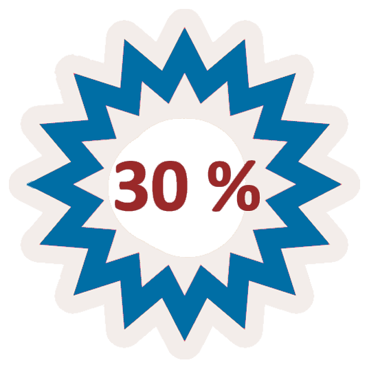 Up to 30 % discount